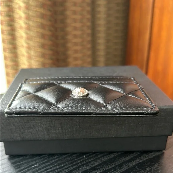 Versace Quilted Lamb Leather Card Case - Picture 9 of 10